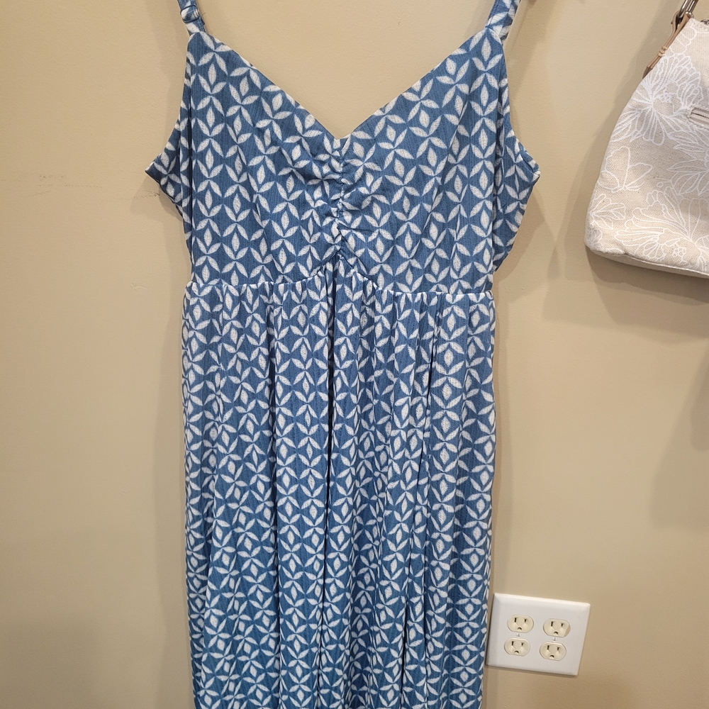 Blue Patterned Women's Dress